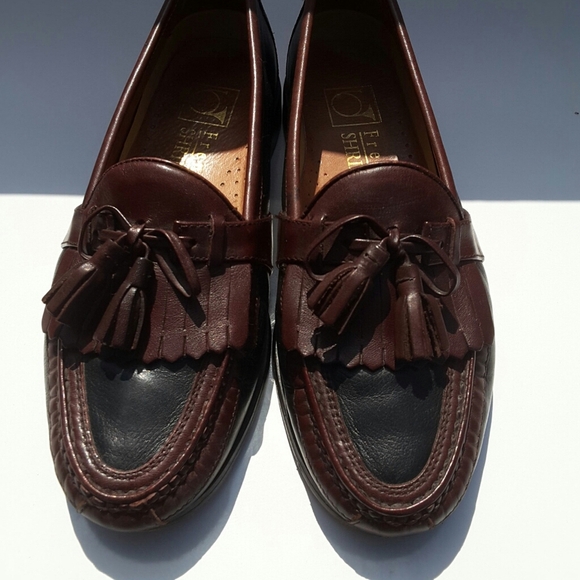 French Shriner 25050 Boca two tone leather 8.5 M - Picture 1 of 7